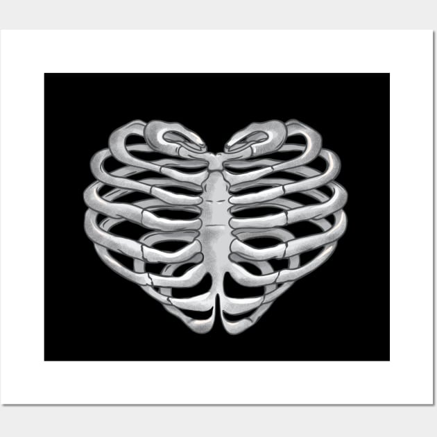 Rib Cage Heart 1 Wall Art by Collagedream